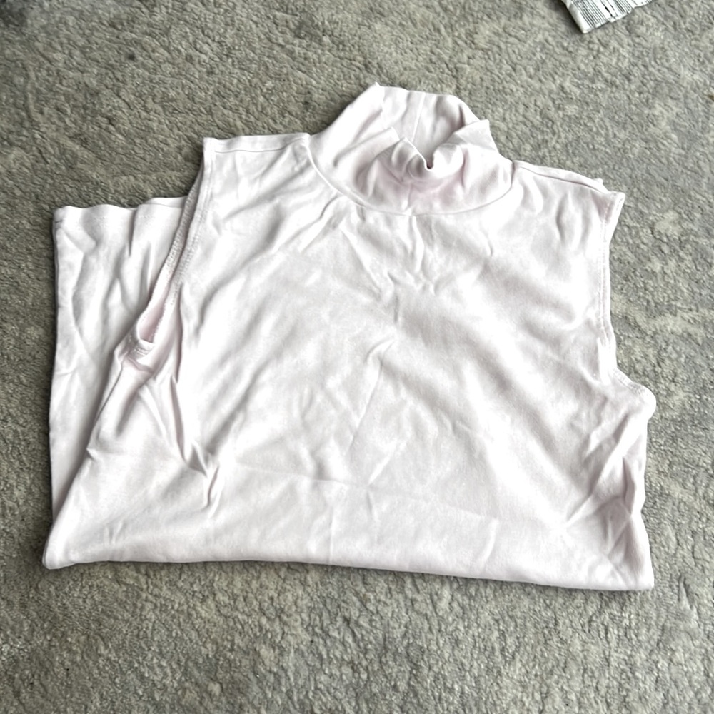 Light Pink Turtleneck Tank Top